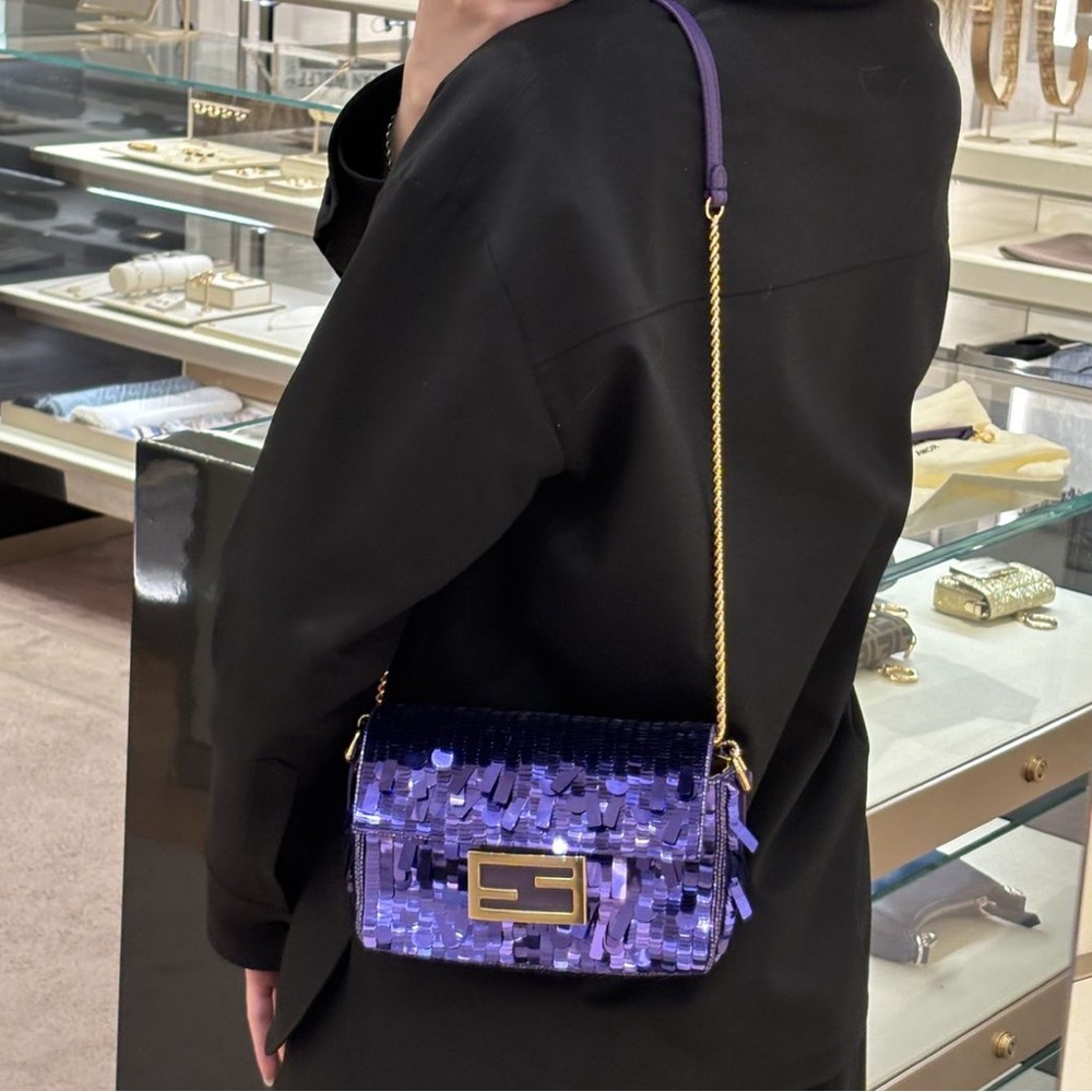 Fendi baguette mini sequins bag